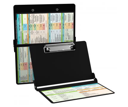 WhiteCoat Clipboard® - Black Ovarian/Adnexal Sonography Edition